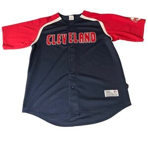 DYNASTY MEN’S MLB CLEVELAND INDIANS BUTTON UP  JERSEY  XL 46-48